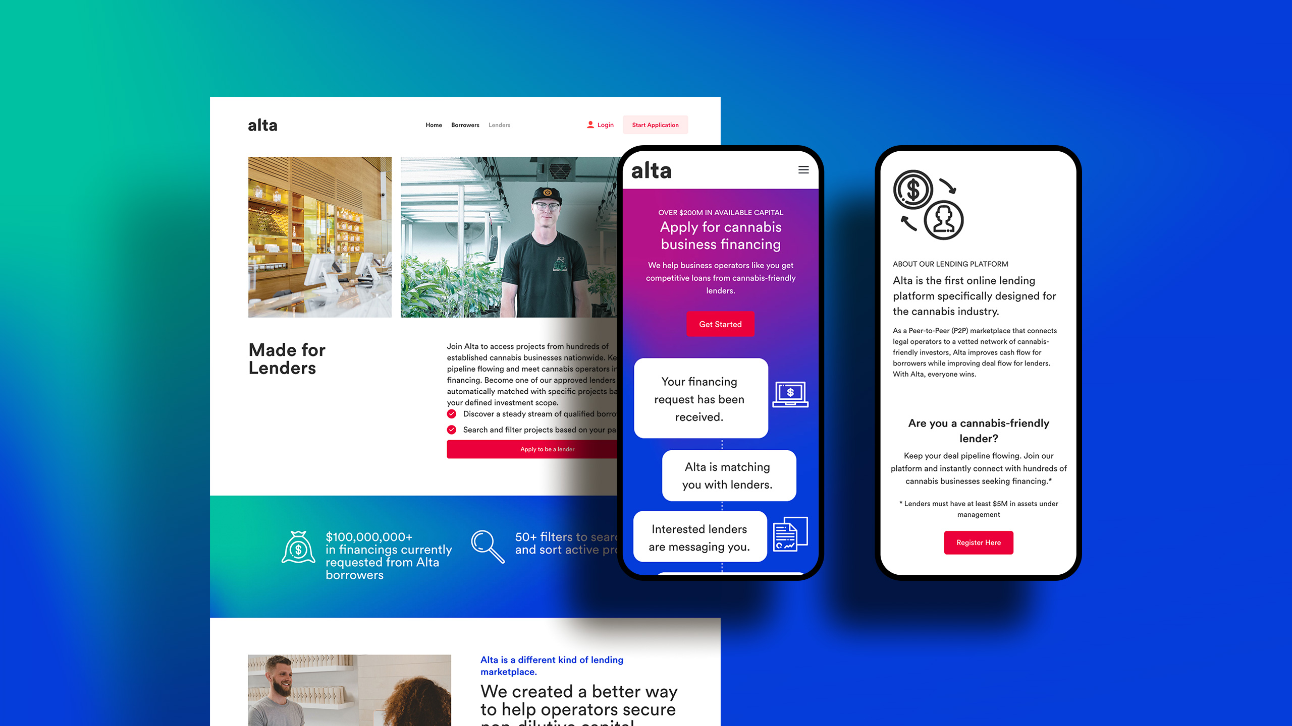 Alta Financial website interior page
