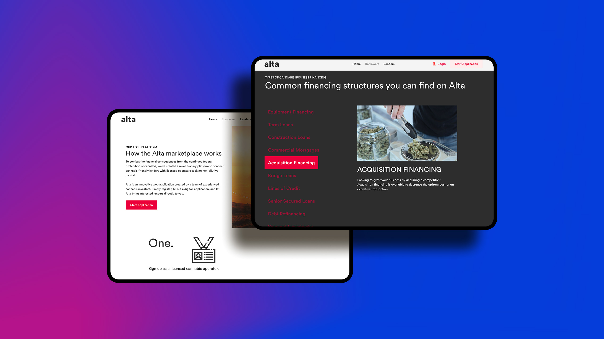 Alta Financial website detail