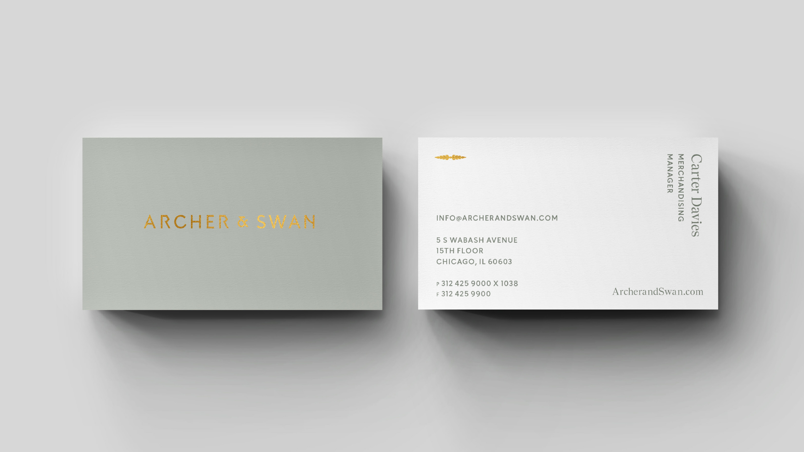 Archer & Swan business cards