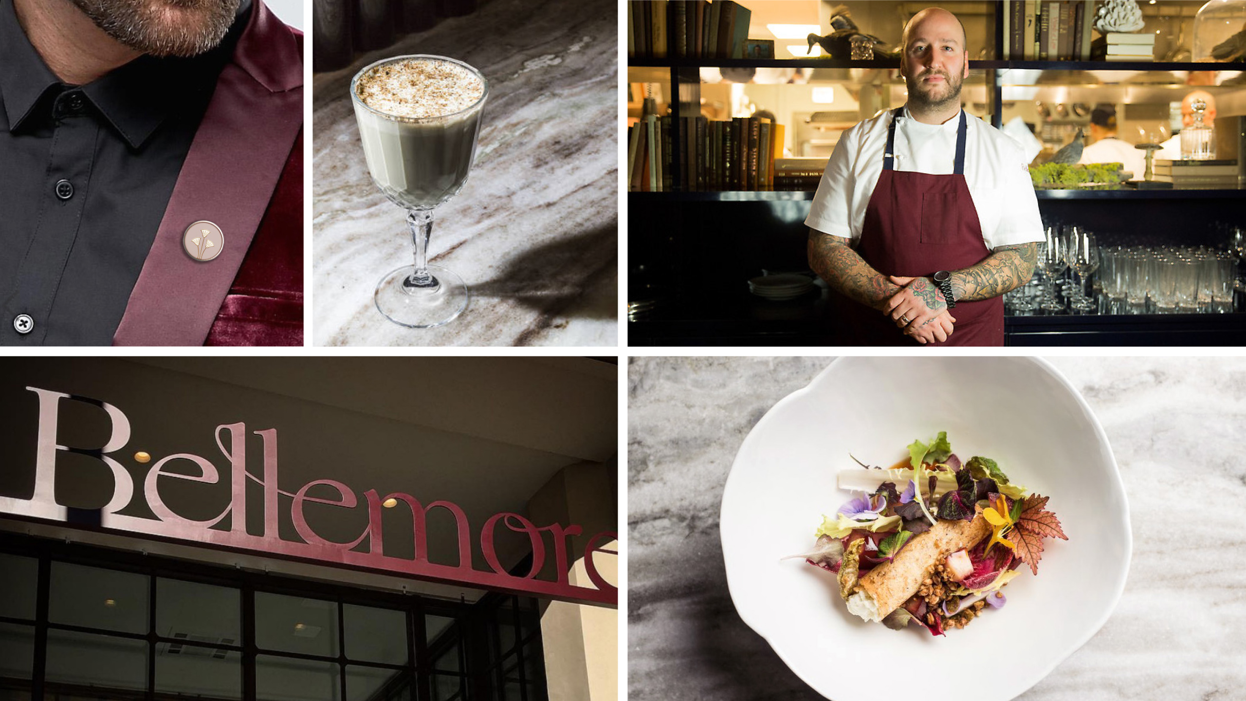 Bellemore branding alongside food