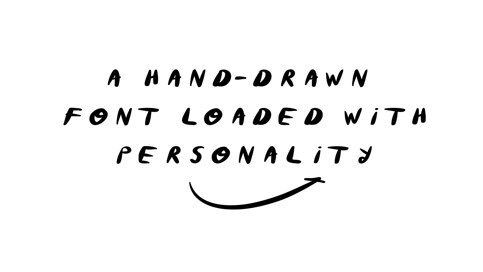A hand-drawn font loaded with personality for newsletters