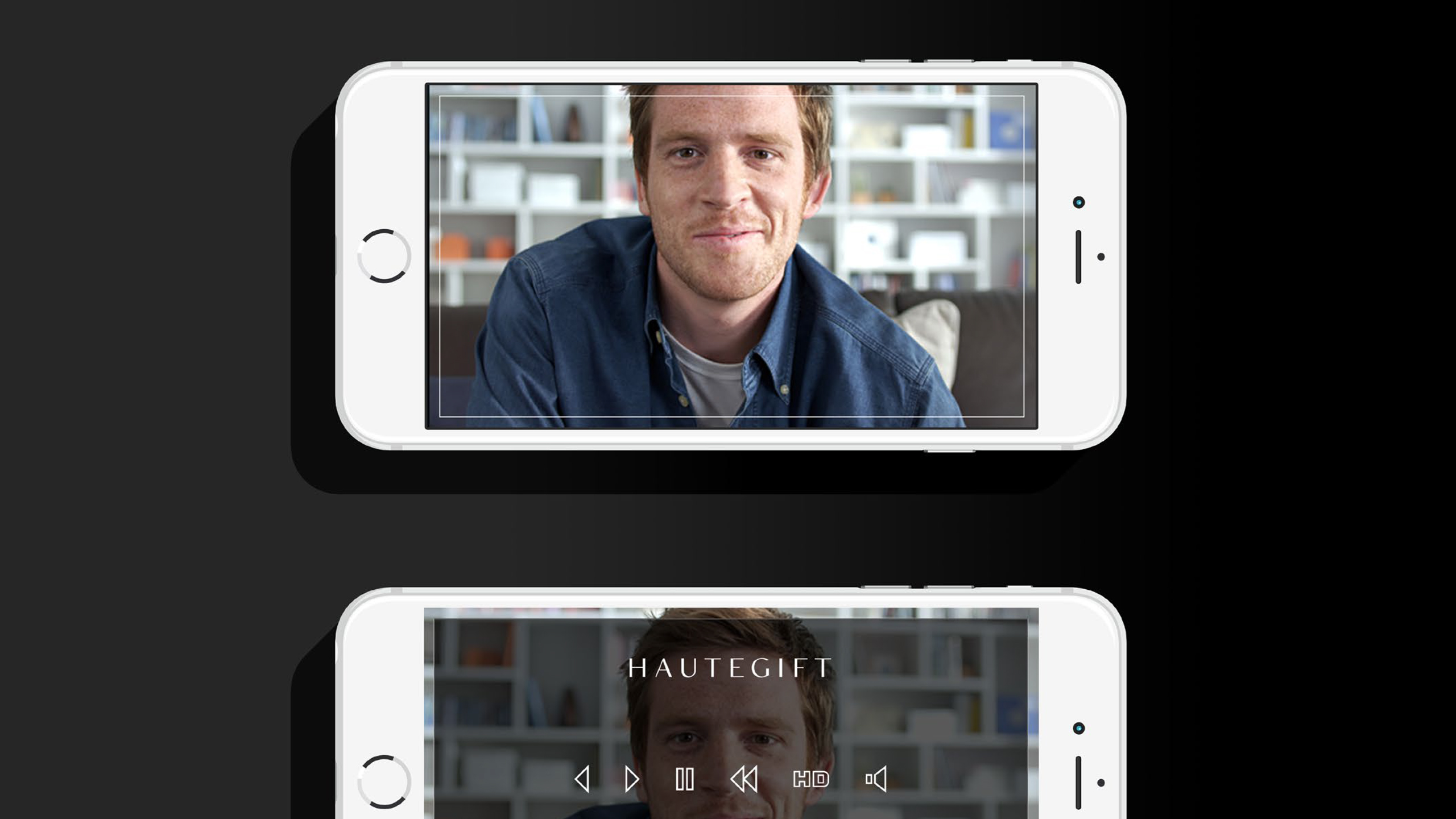 HauteGift mobile experience screens