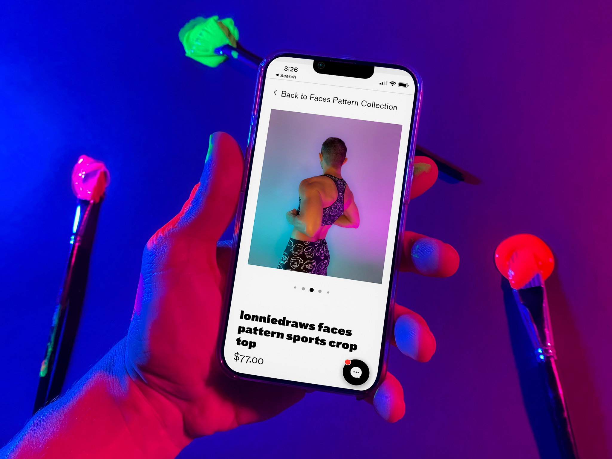 Lonnie Draws website on mobile