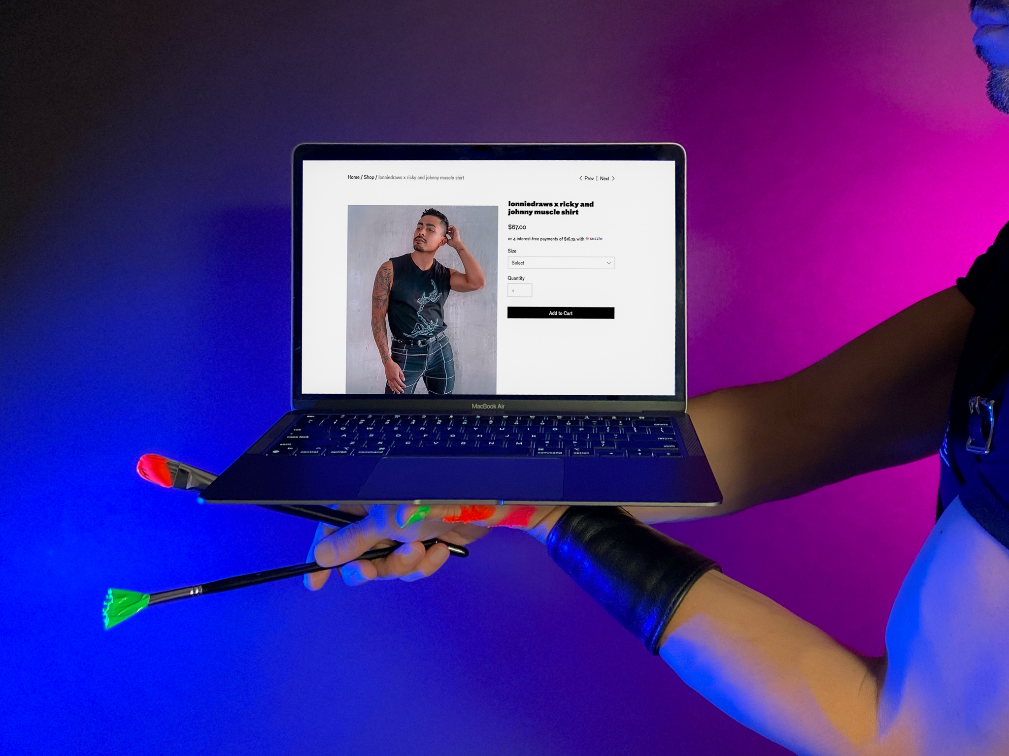 Lonnie Draws website design