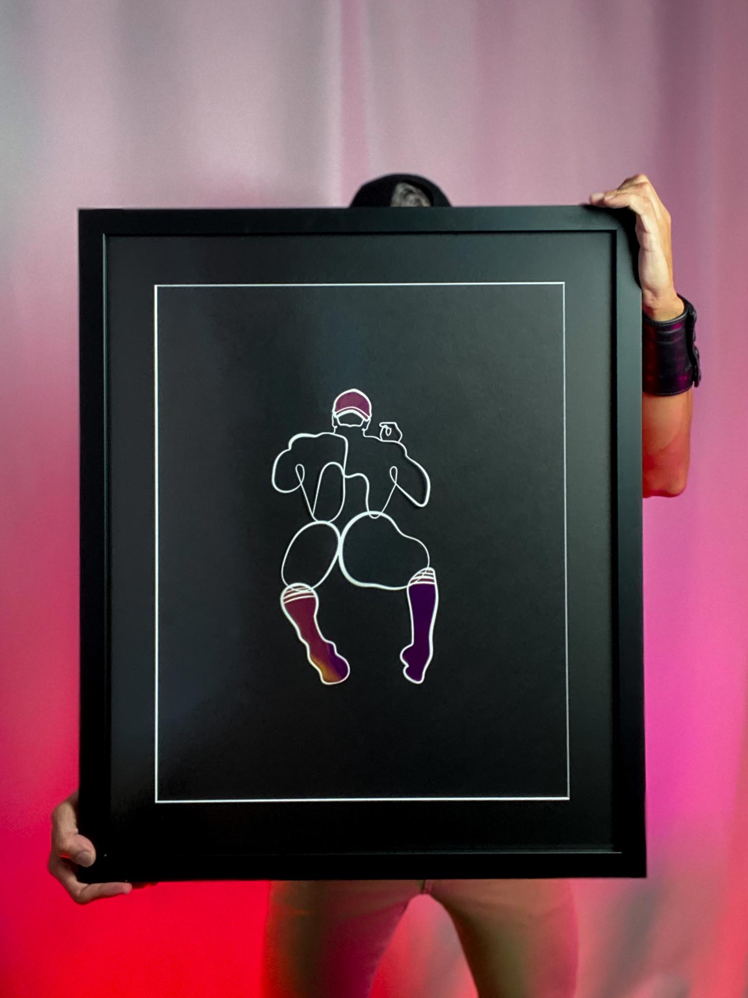 Lonnie Draws anonymous framed portrait