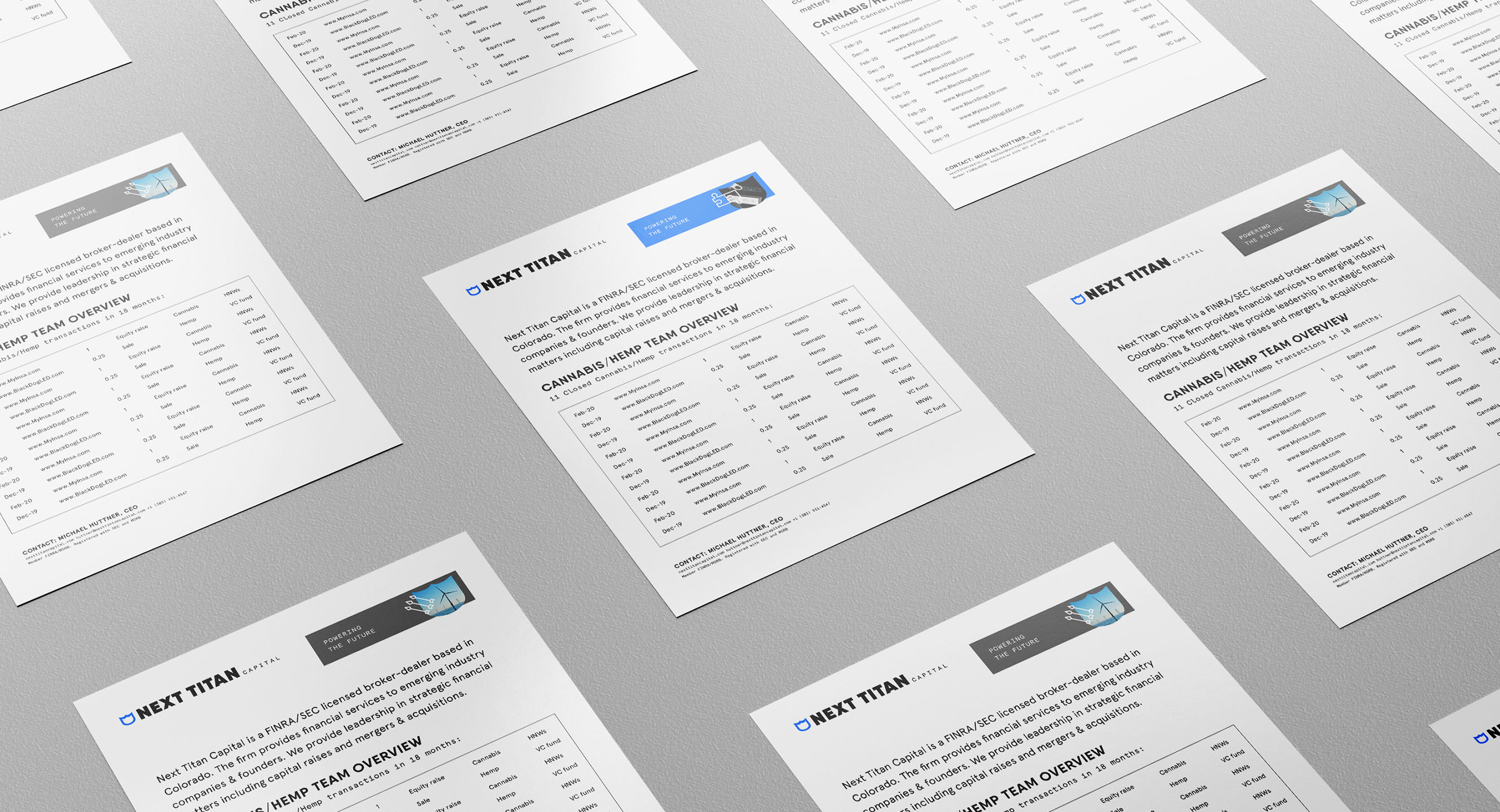 Next Titan Capital layout and brand expression