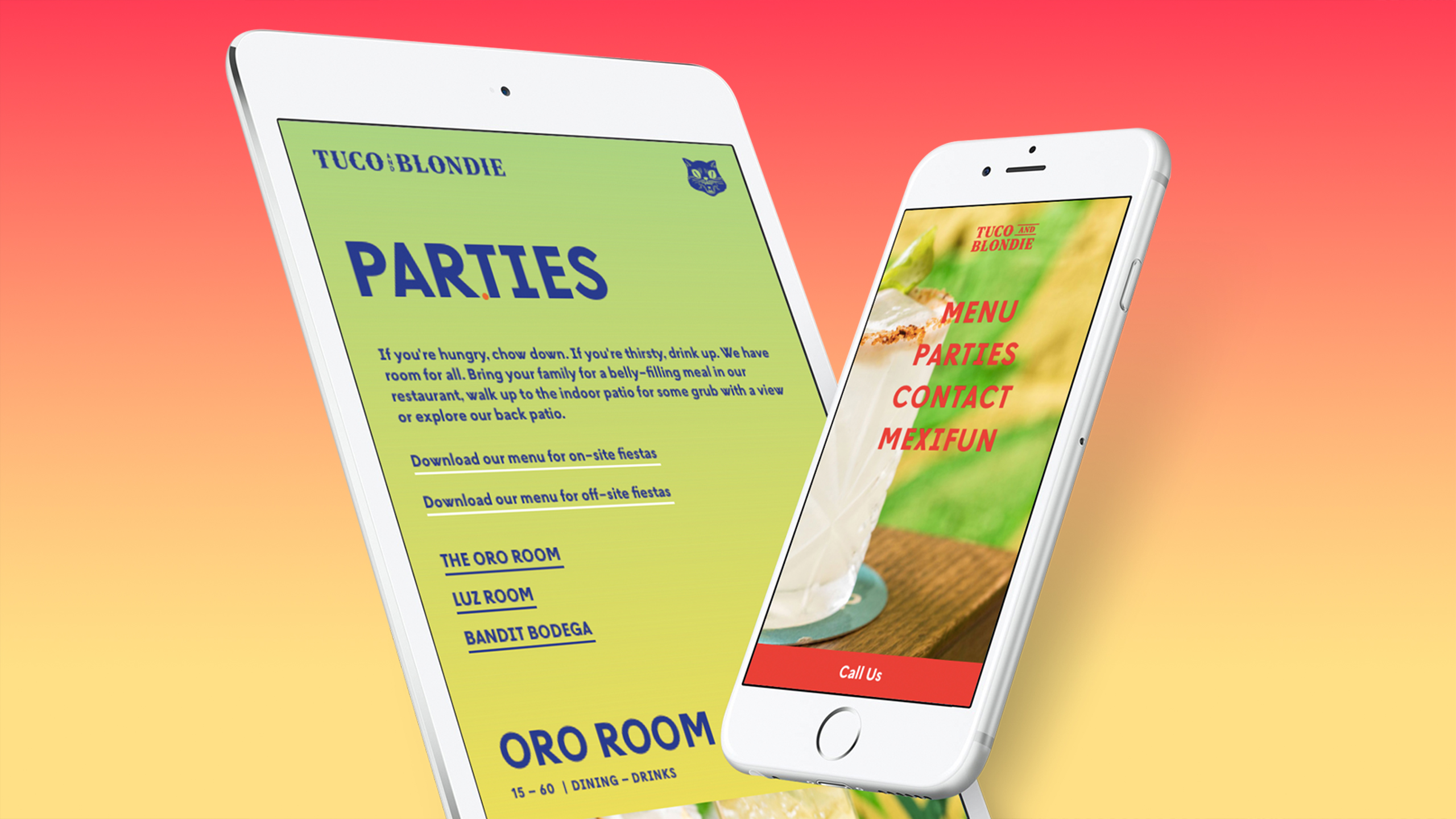 Tuco & Blondie website design