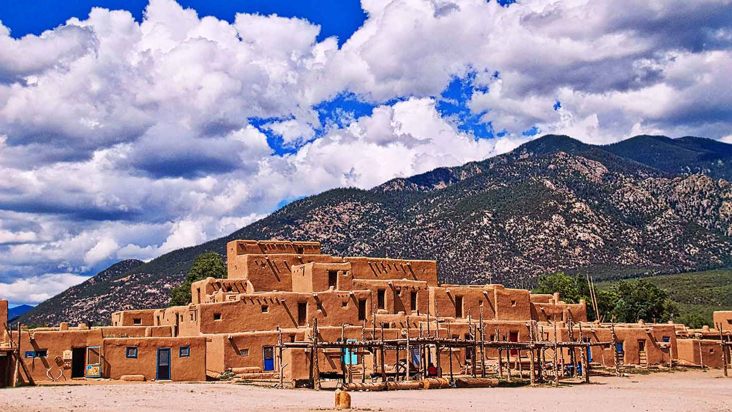 Taos Pueblo, “a thousand years of tradition” is designated both a World Heritage Site by UNESCO and a National Historic Landmark